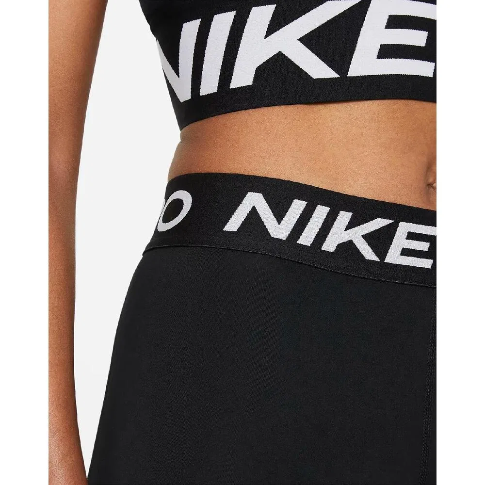 Женские леггинсы с заниженной талией Nike Pro, Black — фото 3