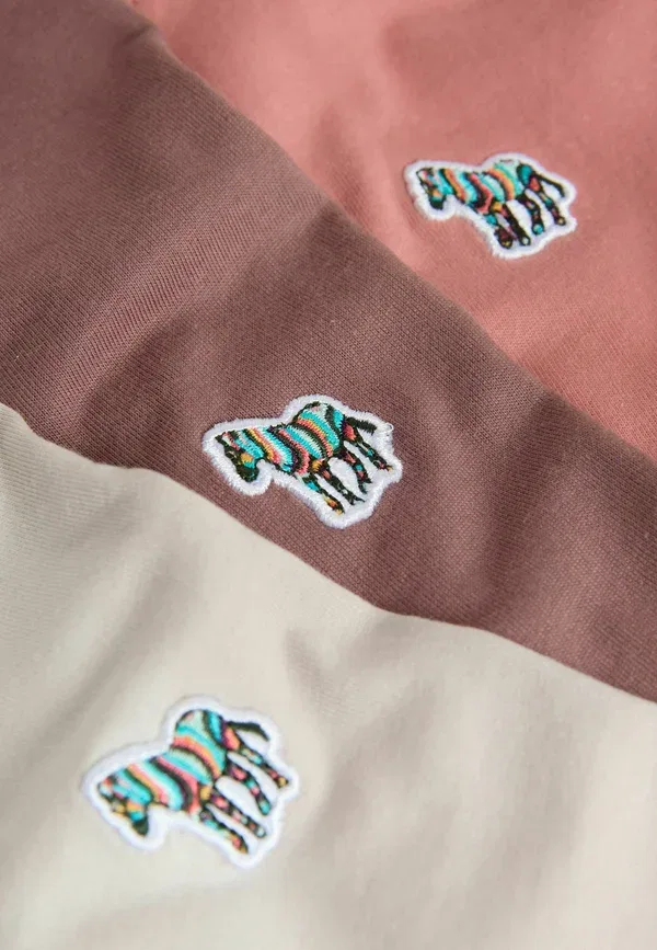 Комплект из 3 футболок с вышивкой Paul Smith Junior, розовый/коричневый — фото 3