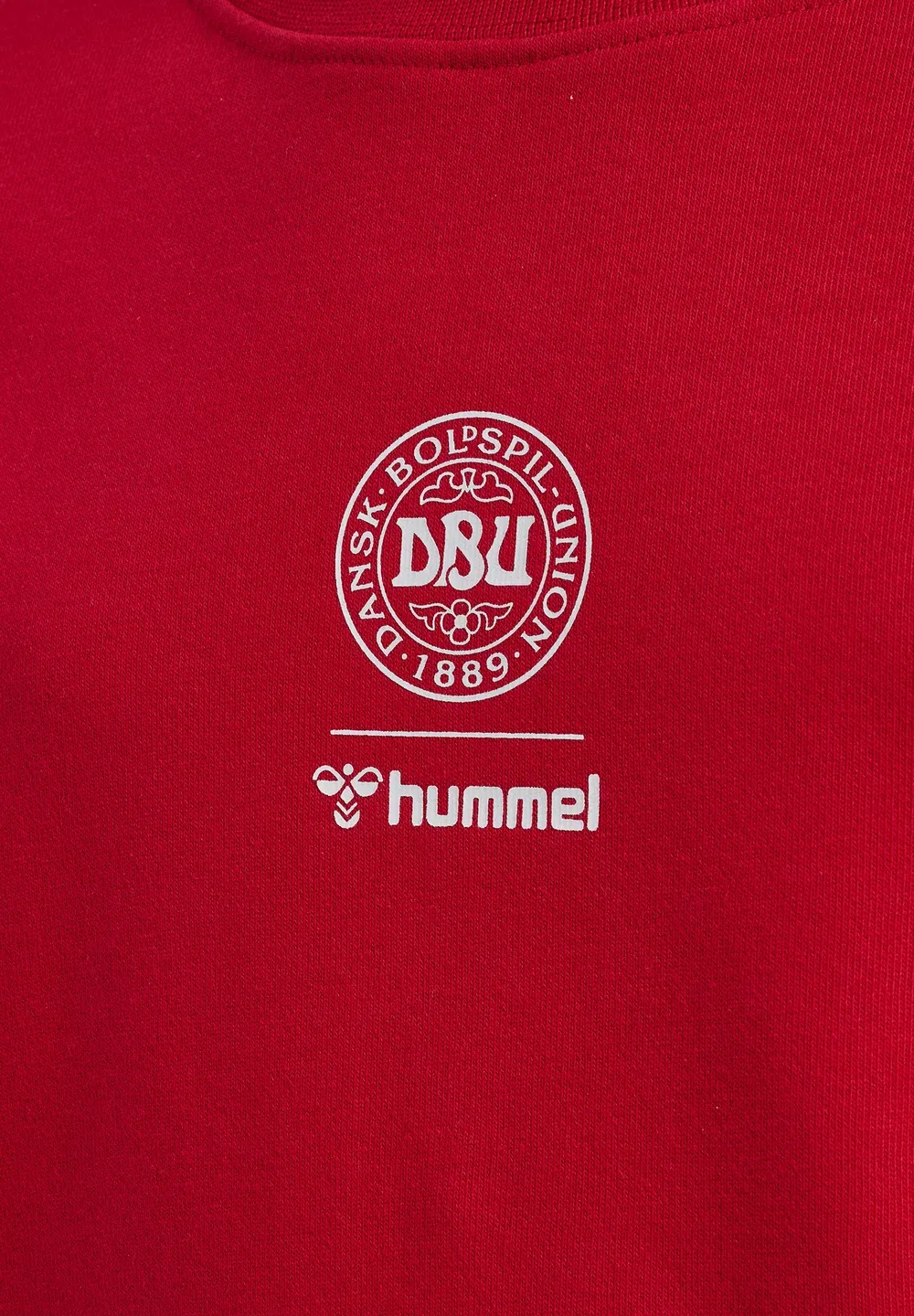 Детская толстовка унисекс с круглым вырезом и красно-белым рисунком Dbu 26 fan Hummel, Tango Red White — фото 3