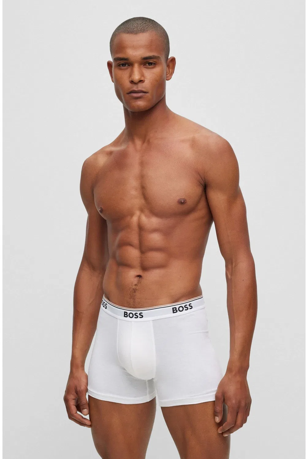Мужские боксеры с принтом Power Boxer Shorts BOSS, White — фото 2