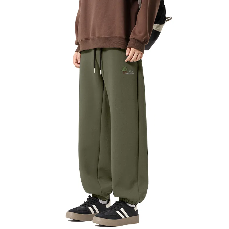 Детские повседневные штаны с начесом Extra Thick Sherpa, MINISO, Gray Green — фото 3