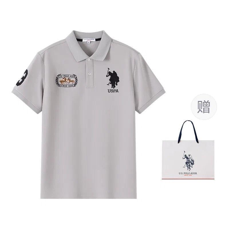 Футболка-поло с коротким рукавом U.S. POLO ASSN., Light Gray