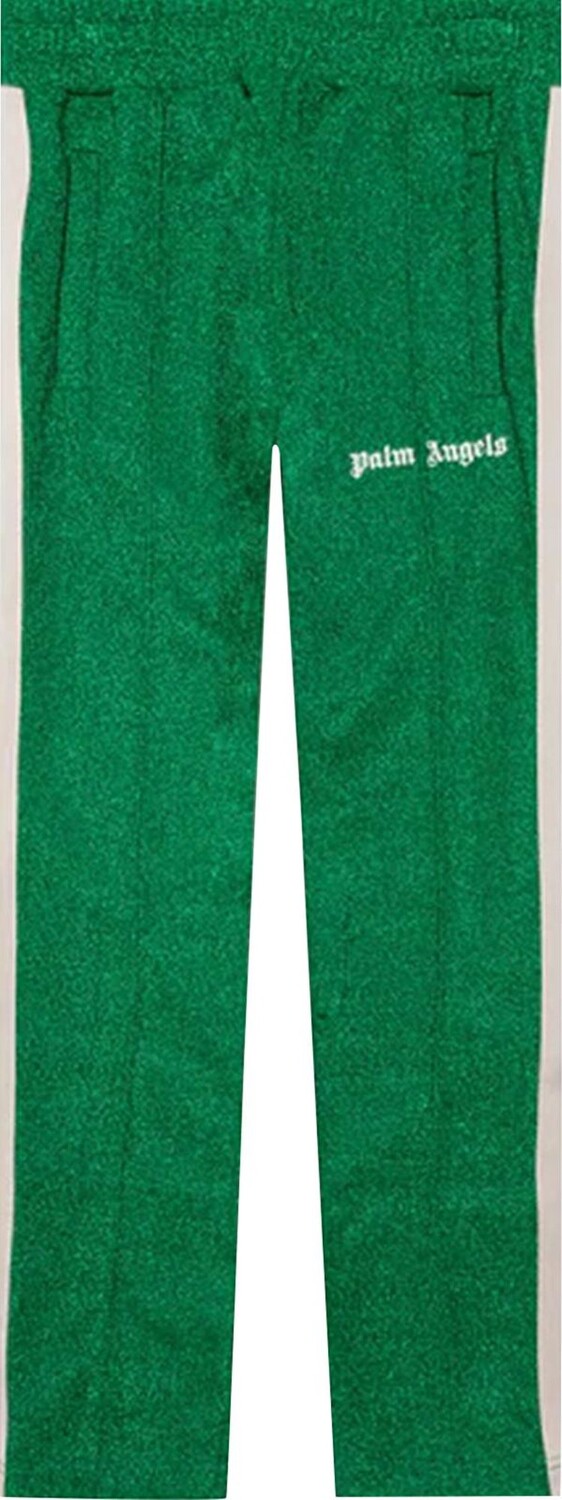 

Брюки Palm Angels Lurex Track Pants 'Green/White', зеленый