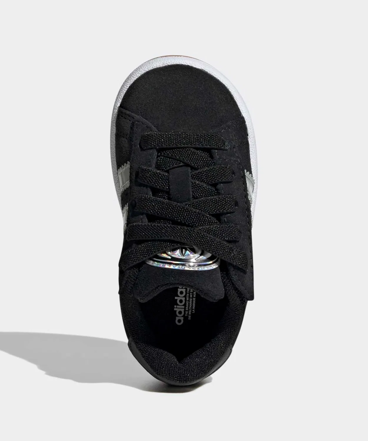 Детские кроссовки со светящейся подошвой, модель Campus 00s LED Lights Comfort Closure Elastic Lace Shoes, Adidas, Black — фото 3