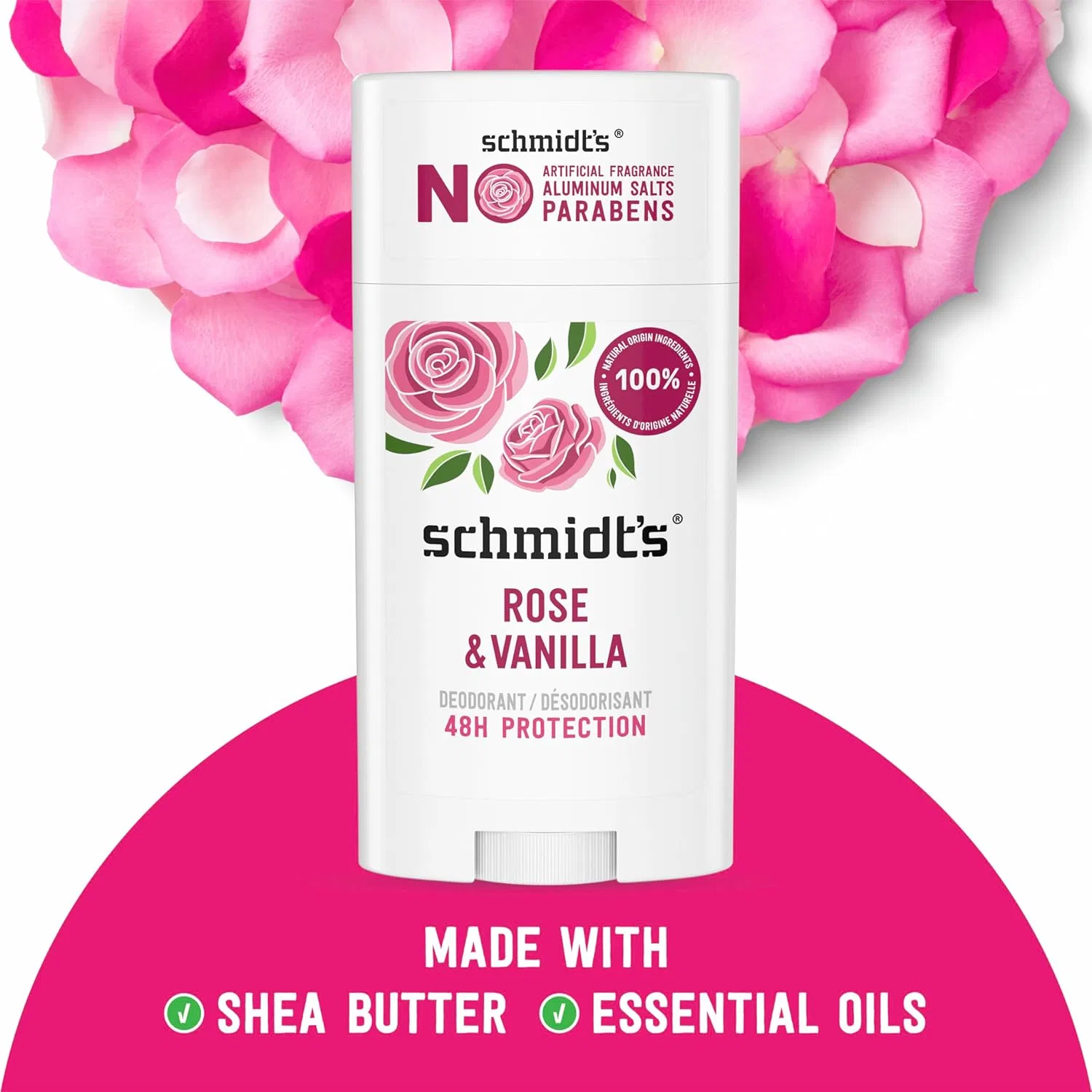 Дезодорант Шмидта, Роза и Ваниль, 2 упаковки по 75 г Schmidt'S — фото 3