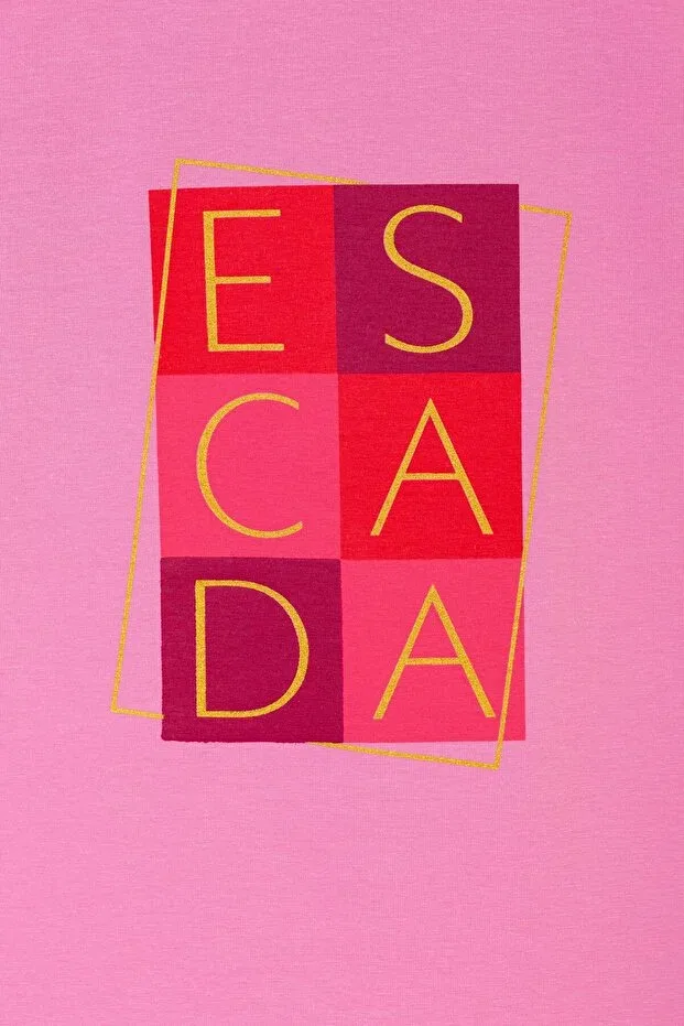 Детская футболка с принтом Front Printed Short Sleeve Pink Children's T-Shirt Escada, Pink — фото 2