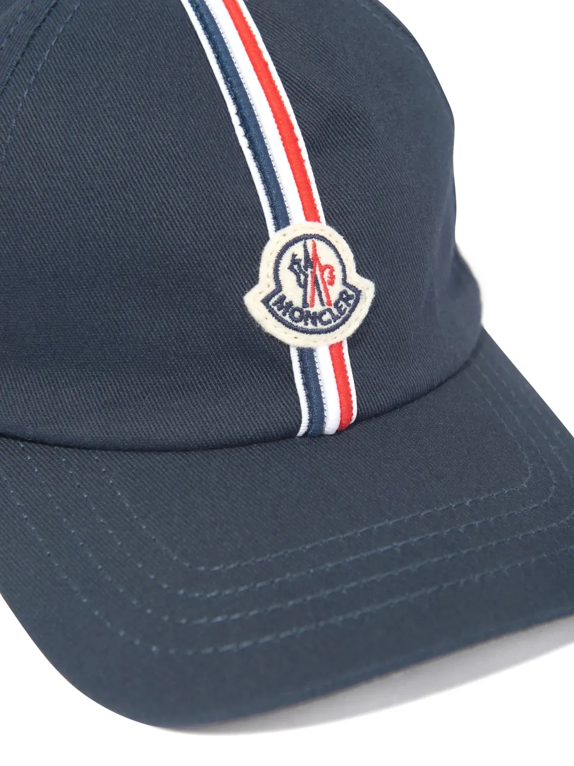 Кепка с логотипом и полосами Moncler, темно-синий — фото 2