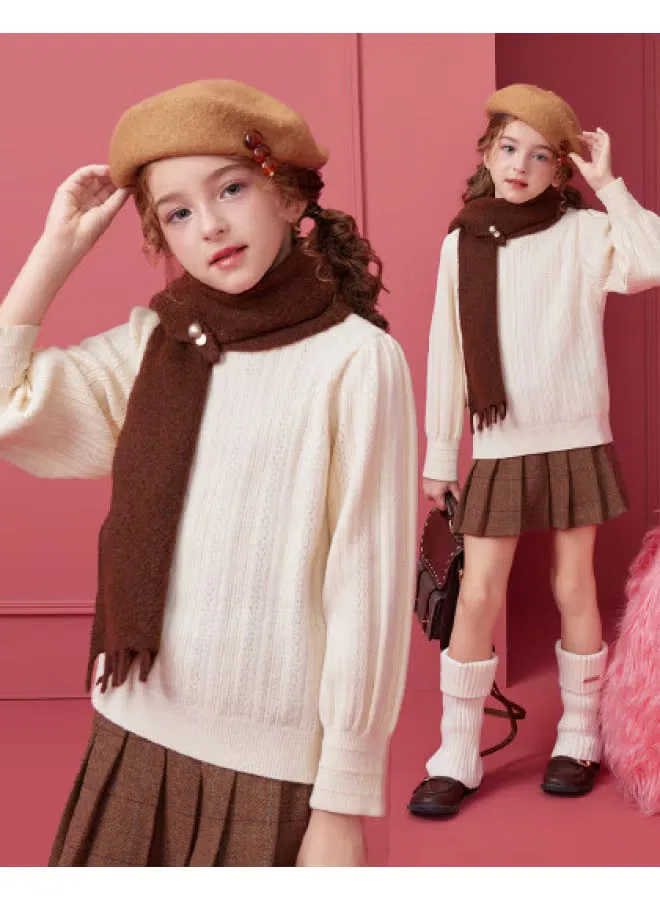 Свитер с воротником-рюшами French ruffle collar Abckids