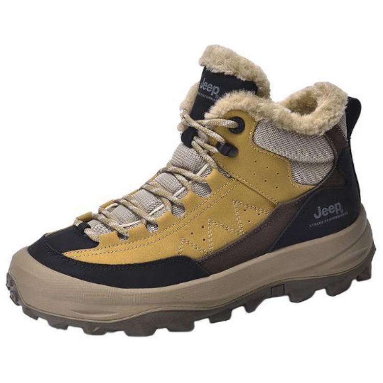 

Короткие зимние ботинки мужские землянисто-желтые Jeep, Желтый, Короткие зимние ботинки мужские землянисто-желтые Jeep