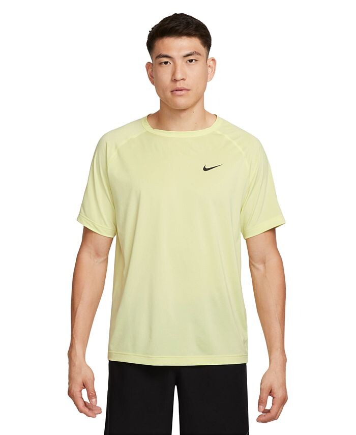 

Мужская футболка свободного кроя для фитнеса Dri-FIT с короткими рукавами Nike, цвет Luminous Green/black