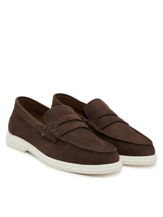 Мокасины Nubuck P Loafer FM0FM05350 Tommy Hilfiger, коричневый — фото 2