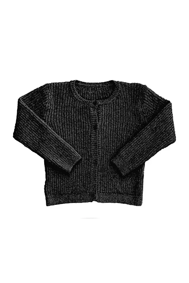 Детский кардиган для девочек с длинным рукавом Pampino, Black — фото 2