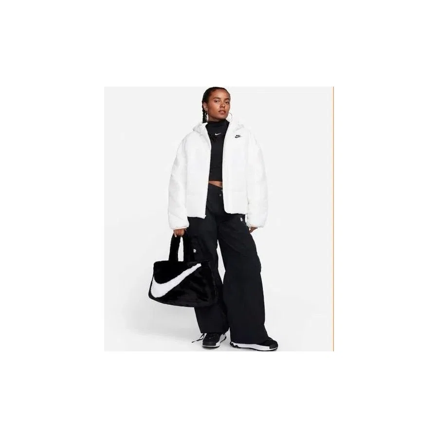 Женский утепленный пуховик с капюшоном Nike W Nsw Esstl Thrmr Clsc Puffer, Белый — фото 2