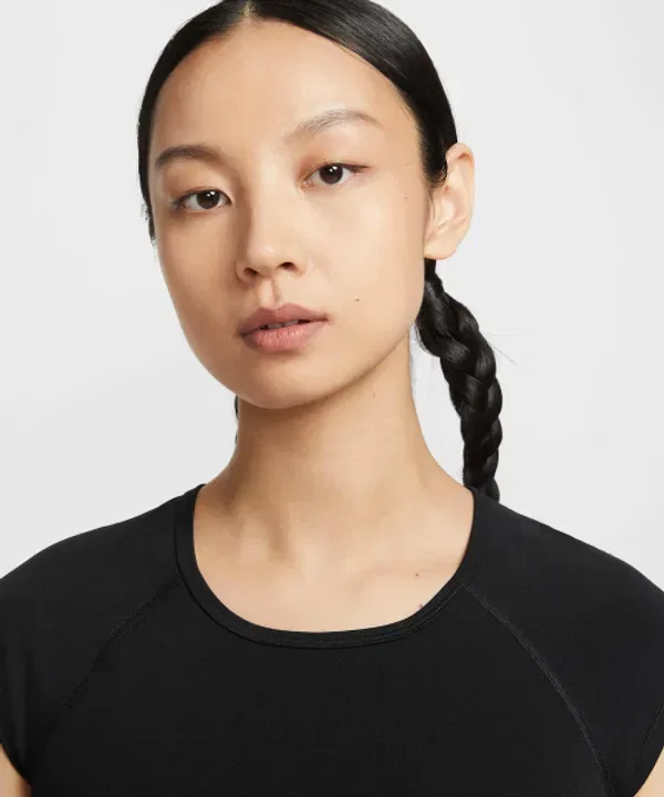Футболка беговая Tempo Swoosh Dri-FIT, Nike, черный/белый — фото 3