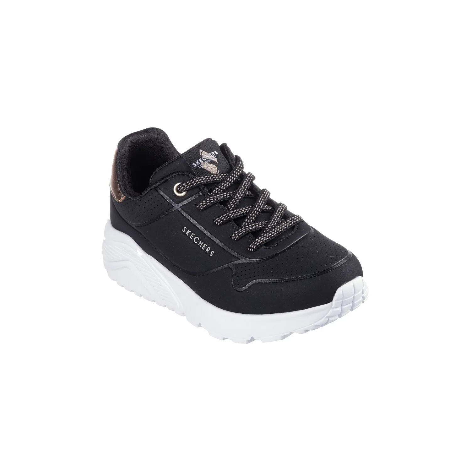 Кроссовки низкие с металлическим блеском Skechers, черный — фото 2