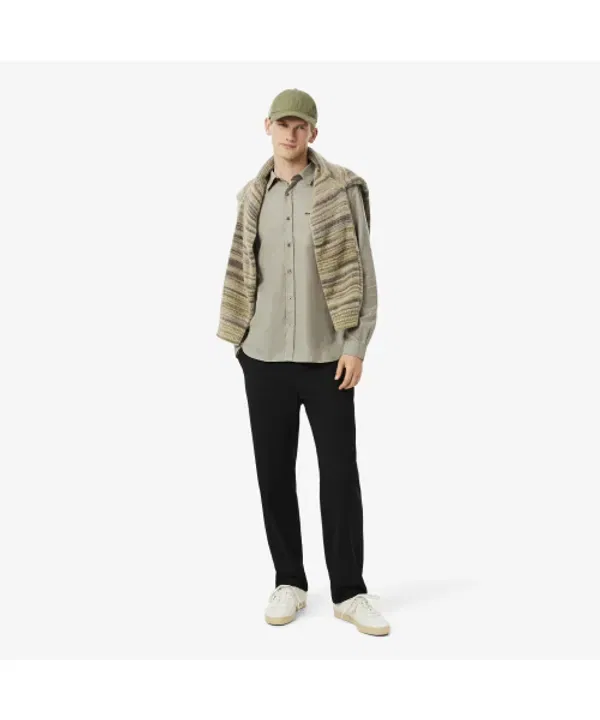 Рубашка фланелевая в елочку Lacoste, синяя — фото 4