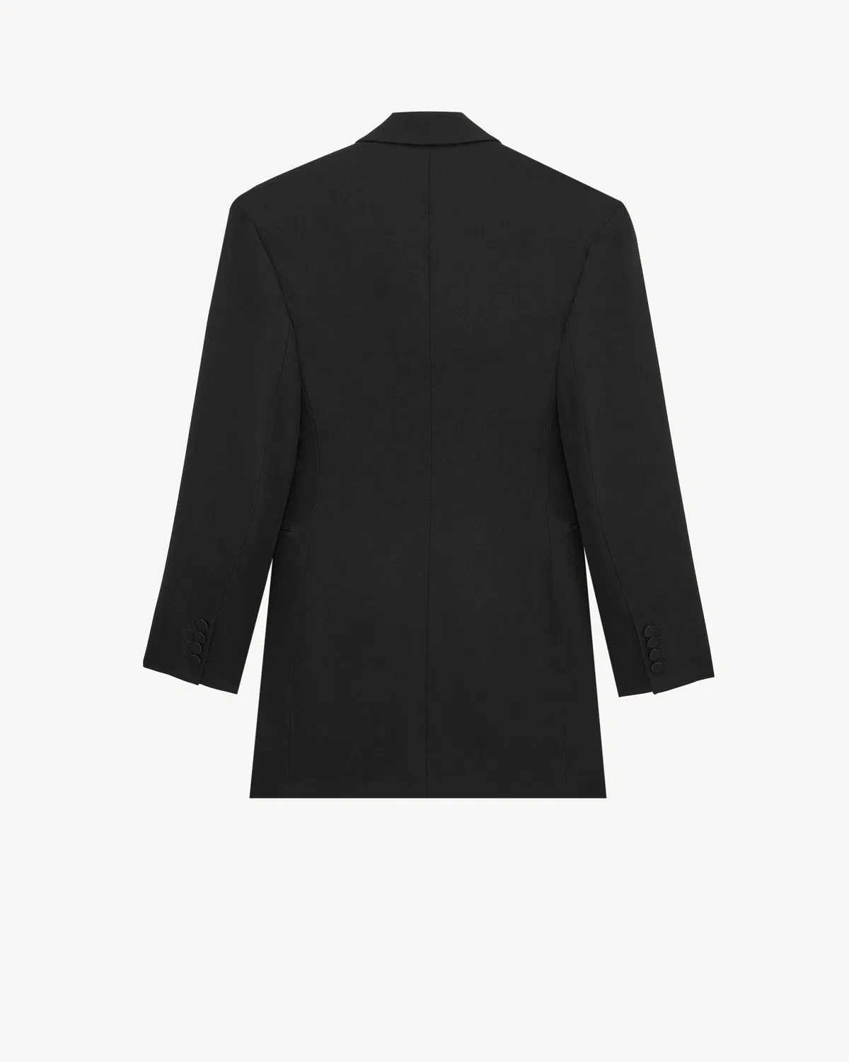 Приталенный смокинг с двубортной застежкой Saint Laurent, черный — фото 2