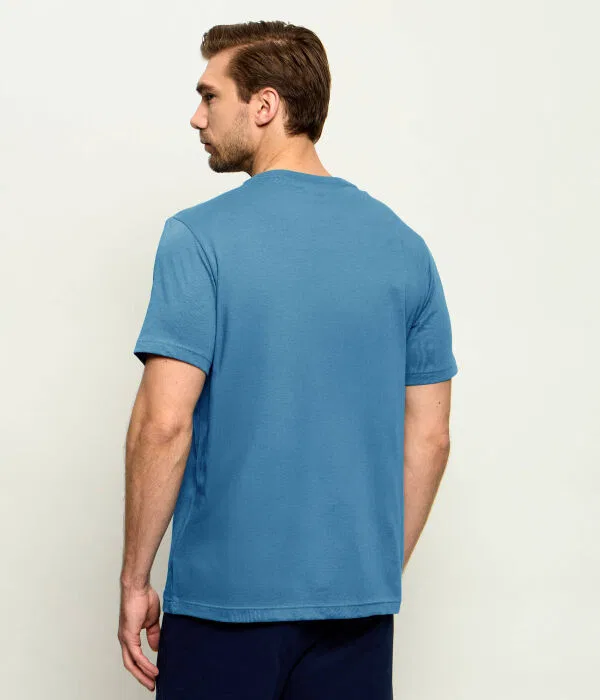 Мужская футболка с принтом Lacoste X Roland Garros Regular Fit, синий — фото 3