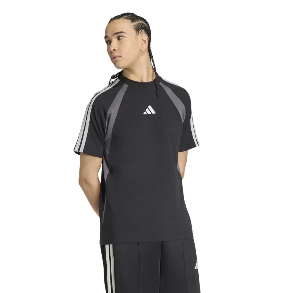 Футболка с цветными блоками Adidas, черный