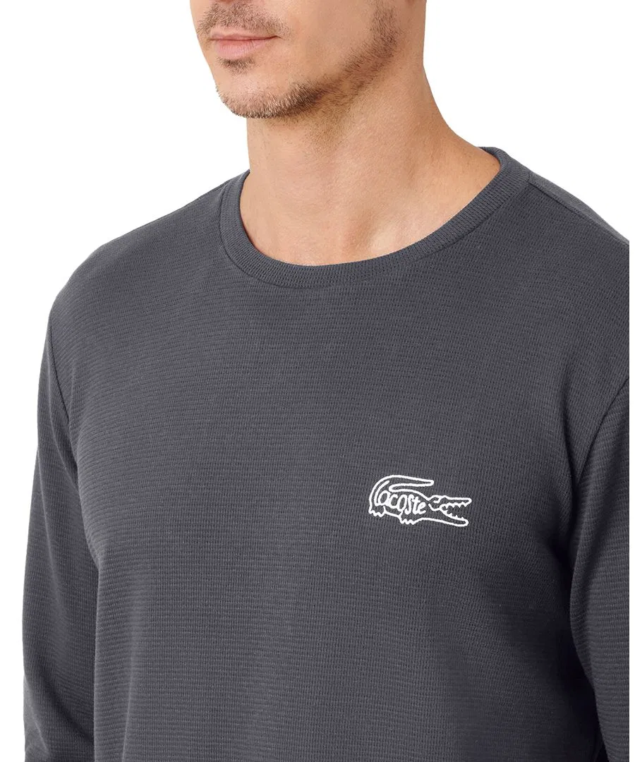 Термофутболка с вафельным переплетением Lacoste, Silver — фото 2