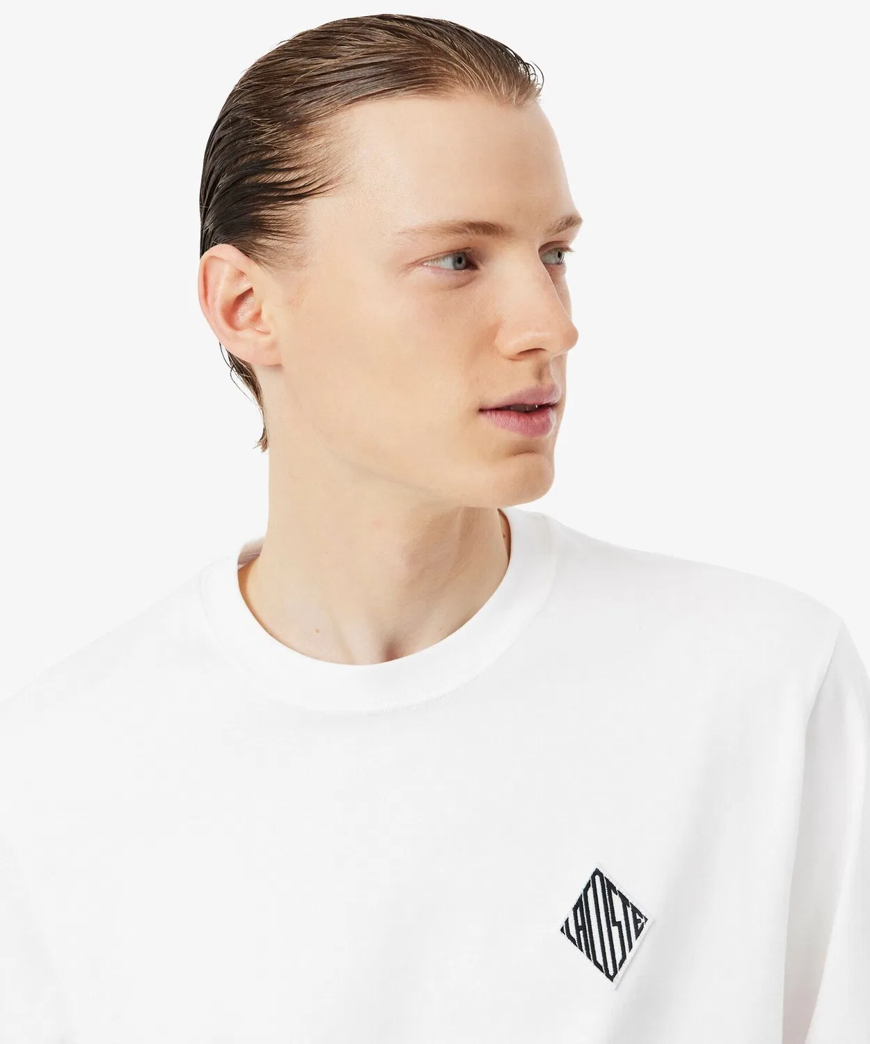 Мужская футболка с длинным рукавомс логотипом LACOSTE, White — фото 2