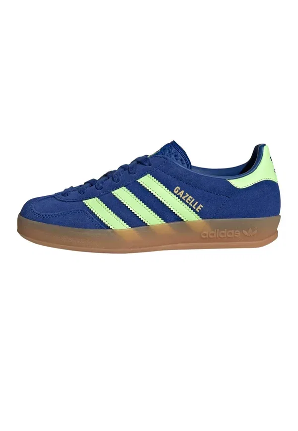 Кроссовки Gazelle indoor j унисекс Adidas Originals, синий/зеленый/золотой