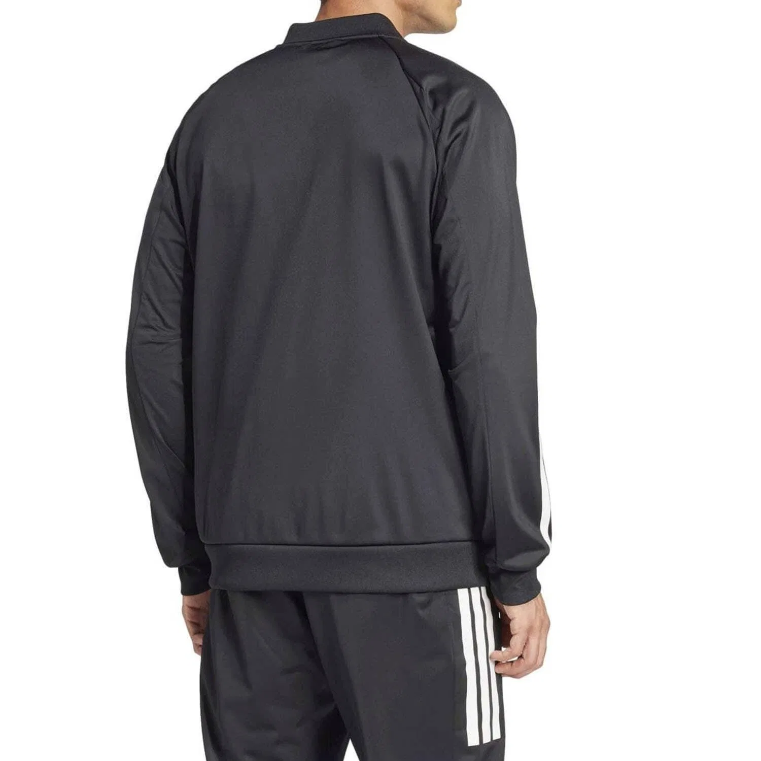 Мужская трикотажная куртка Adidas 3 Stripes, Schwarz Weiss — фото 3
