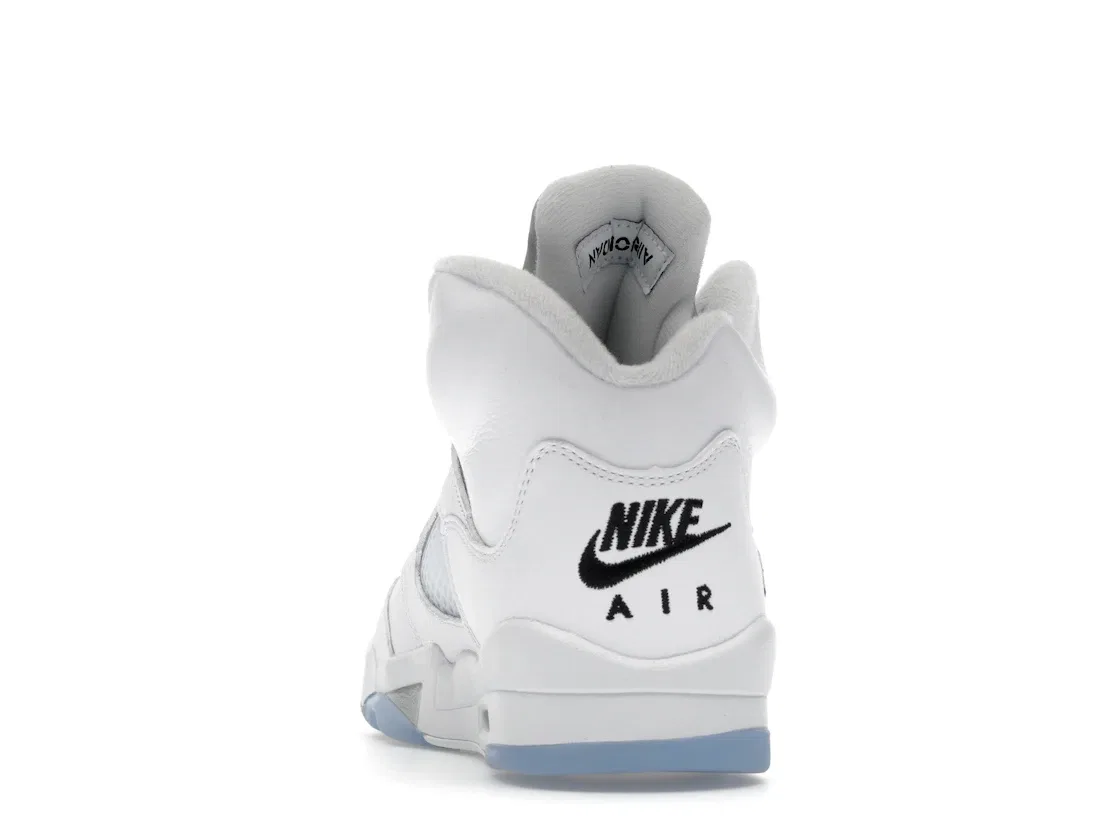 Детские кроссовки Lifestyle White Metallic Jordan 5 Retro Jordan, White/Metallic Silver/Black — фото 4