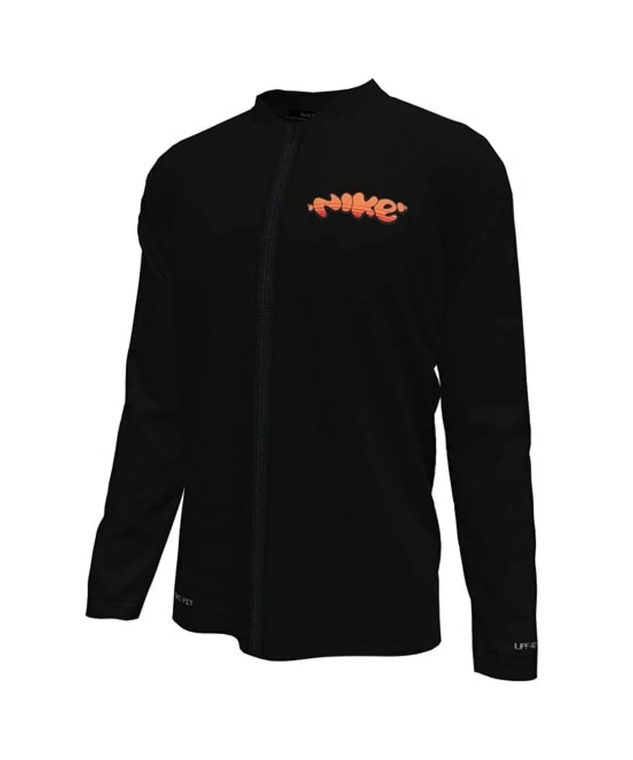 Детский рашгард с длинным рукавомNIKE Bubble Zip Hydroguard, Черный — фото 2