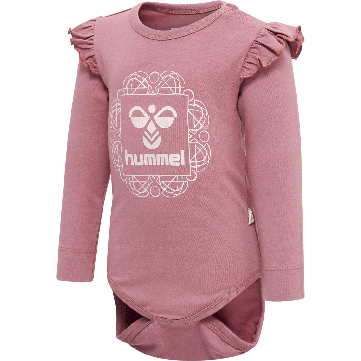 Детский хлопковый боди с длинным рукавом Hummel Frik, Rosa Pastellrosa Hellrosa — фото 2