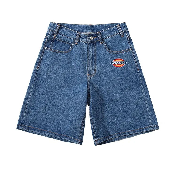 Детские джинсовые шорты с принтом Dickies, Dark Blue
