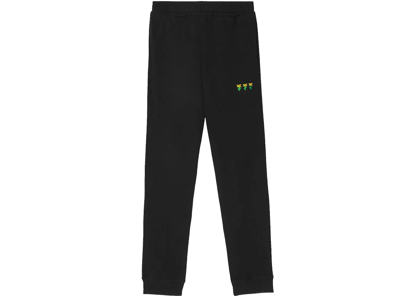Детские спортивные штаны с принтом Burberry x Minecraft Embroidered Floral Cotton Jogging Pants Burberry, Black