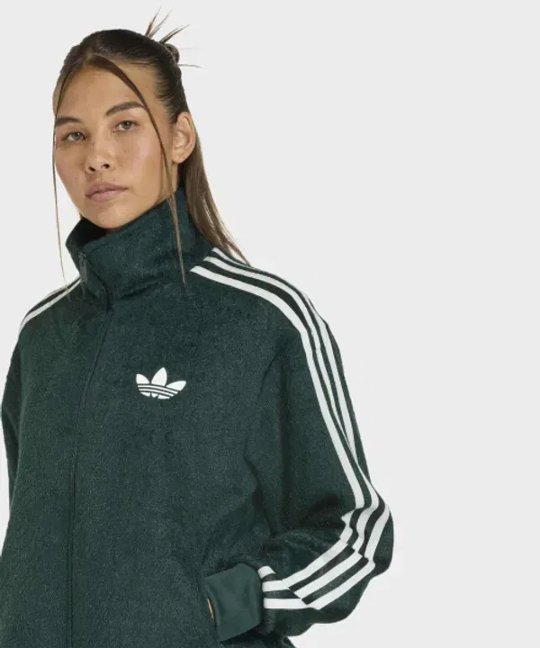 Тренировочная куртка из мохера Firebird, Adidas, зеленая — фото 3