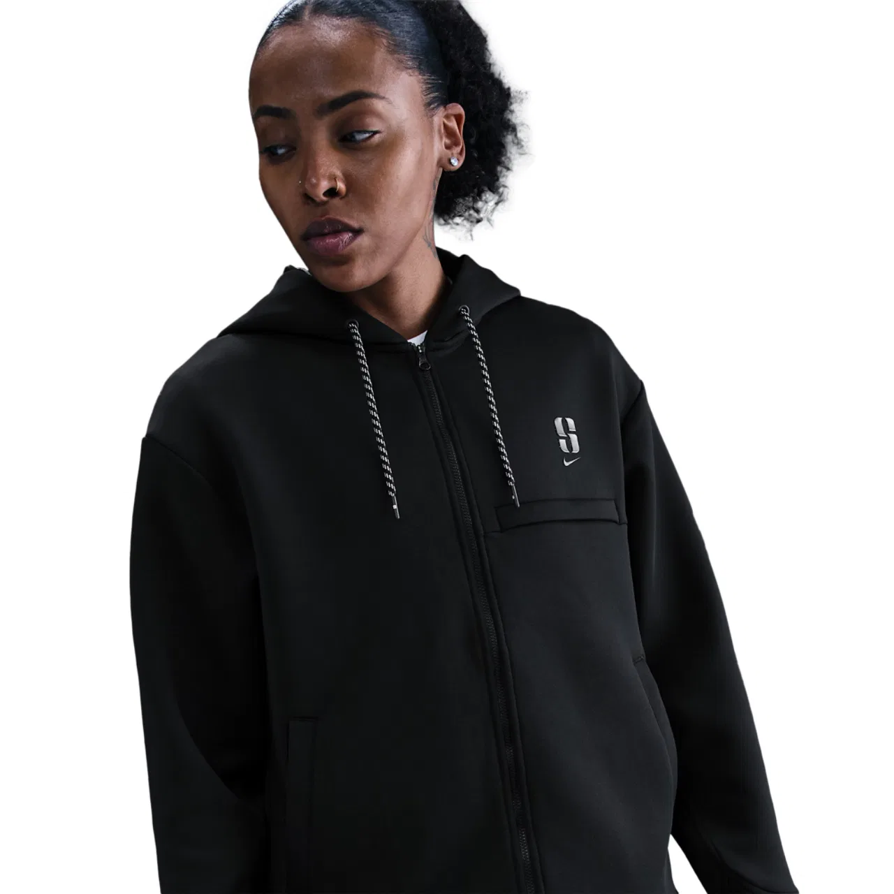 Женское худи Nike Dri-FIT Sabrina Signature Full-Zip, черный