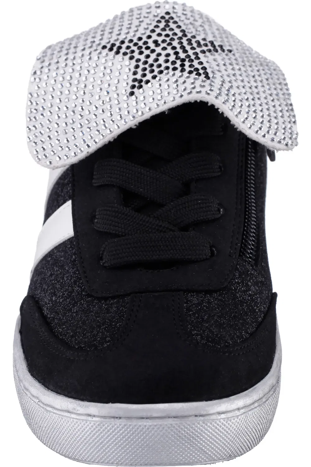 Кроссовки детские с блестящим верхом Cruise Nina, Black Glitter/Stones — фото 4