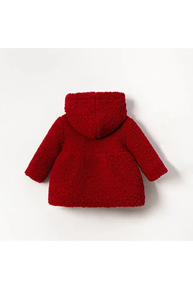 Детское пальто для девочек с длинным рукавом Rabbit baby coat Cumino, Red — фото 2
