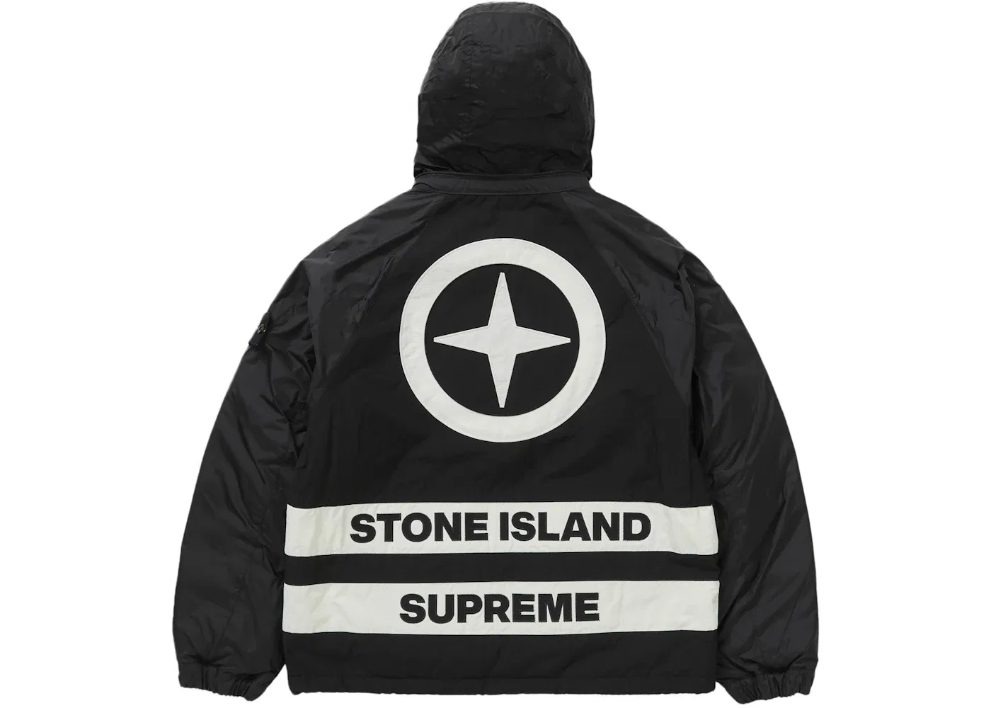 Мужская куртка-пуховик реверсивная с капюшоном Supreme Stone Island, Black — фото 3