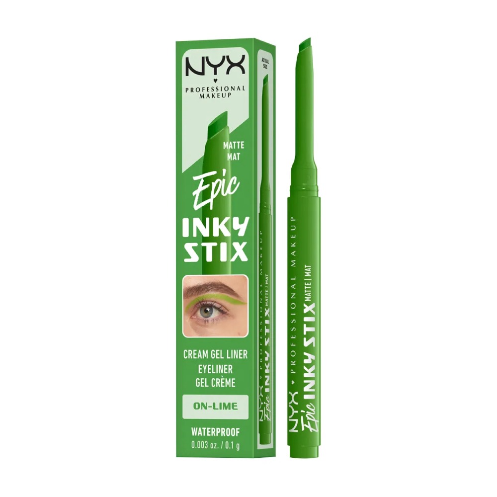 

Кремово-гелевая водостойкая подводка для глаз Nyx Professional Makeup Epic Inky Stix, On-Lime, 0.1 г