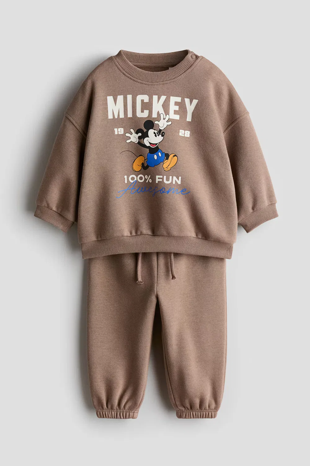 Комплект из двух толстовок с принтом H&M, Braun/Micky Maus