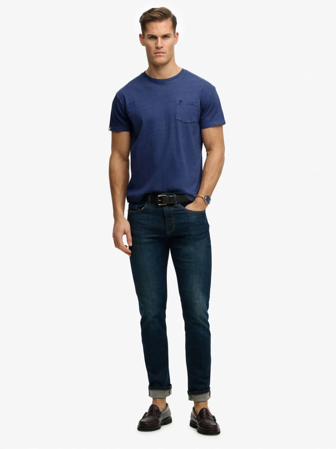 Футболка с нагрудным карманом Classic Pocket Superdry, синий — фото 2