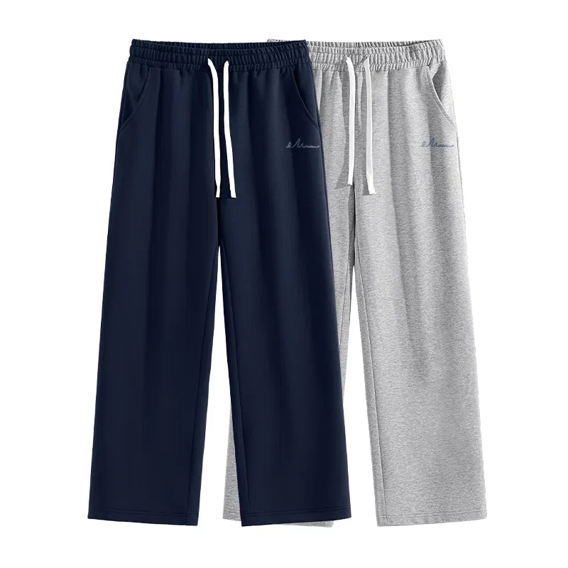 Детские брюки свободного кроя Mz Free Pen Pants Logo MINISO, Navy Blue + Heather Gray