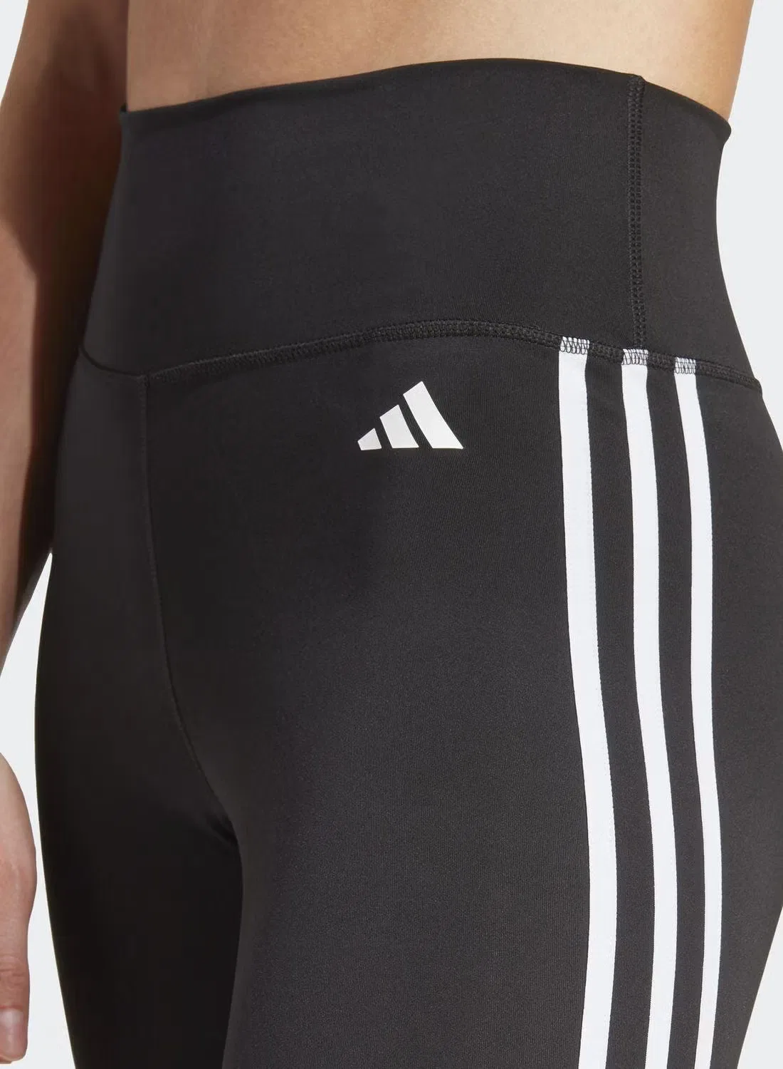 Леггинсы с высокой посадкой Train Essentials 3-Stripes Adidas, черный — фото 3