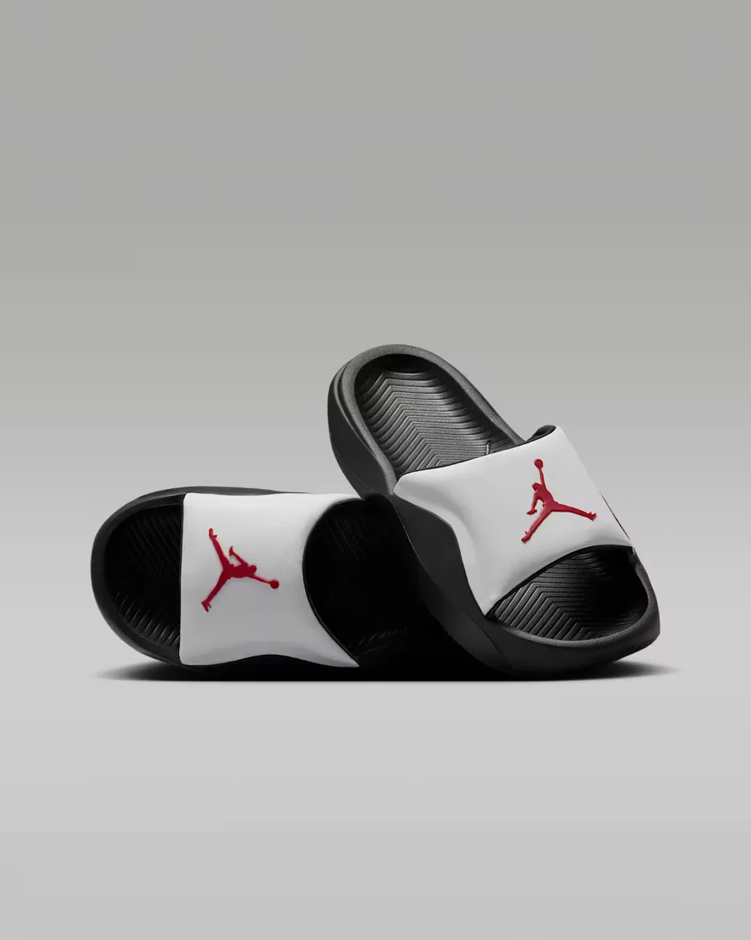Big Kids' Slides Jordan Franchise, White/Black/Gym Red