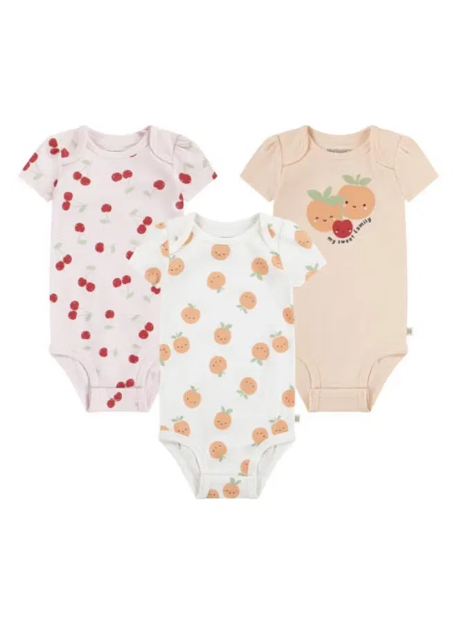 Боди-комбинезон комплект 3 шт Huggies, бледно-персиковый