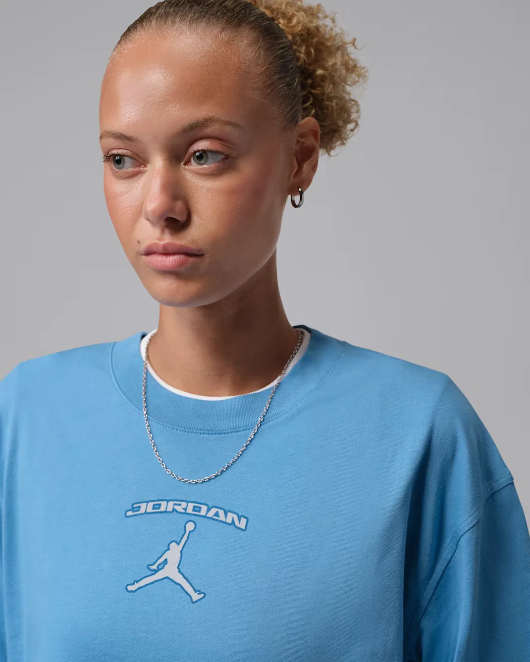 Женская футболка "Девушка" Jordan, Blue Beyond — фото 3