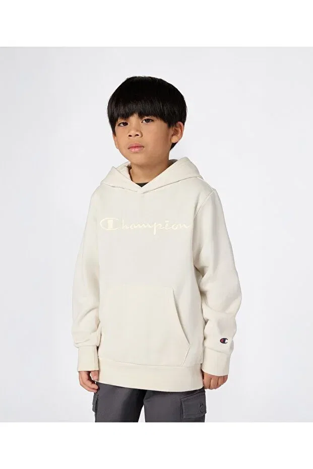Детское худи с капюшоном хлопковое Icons hooded sweatshirt Champion, White