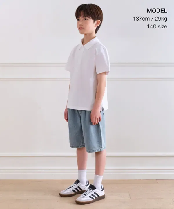 Пике поло рубашка, белый, Musinsa Standard Kids
