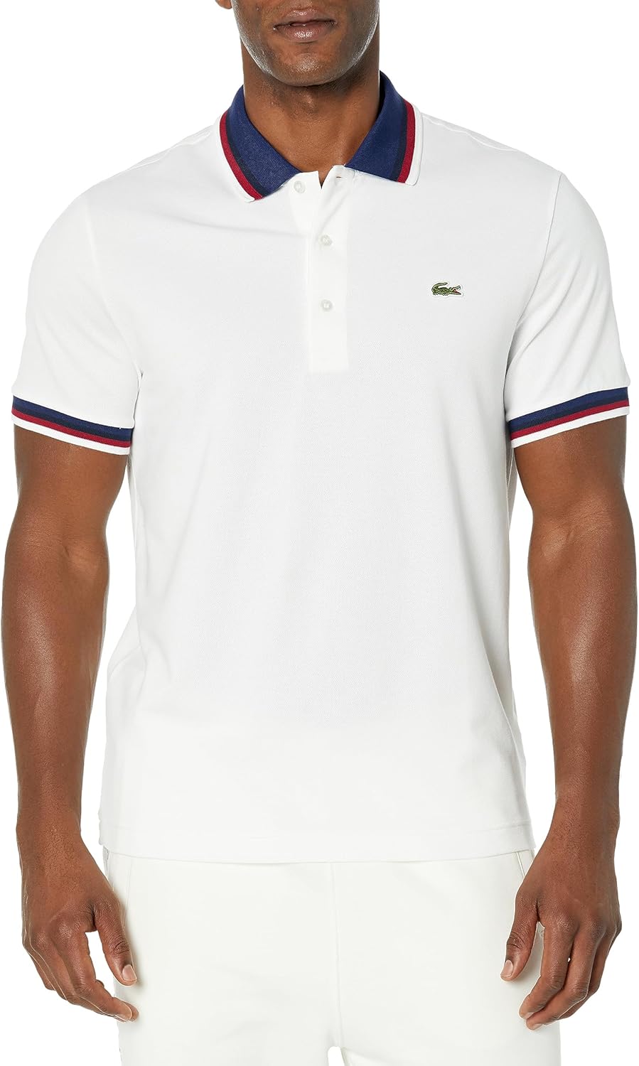 

Lacoste мужская поло Regular Fit Stretch Piqué, Blanc, Белый, Lacoste мужская поло Regular Fit Stretch Piqué, Blanc