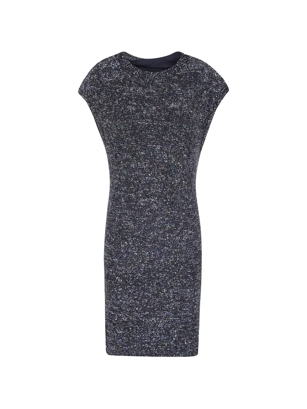 Мини-платье с пайетками и рукавами-крылышками EMPORIO ARMANI, черный