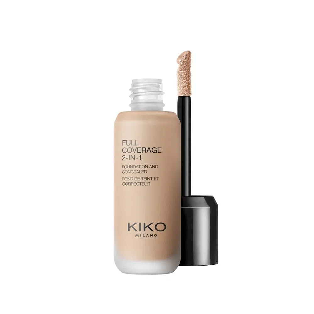 Тональный крем-консилер 2 в 1 Full Coverage 2-In-1 Foundation & Concealer NG60 Neutral Gold 60, 25 мл, KIKO Milano